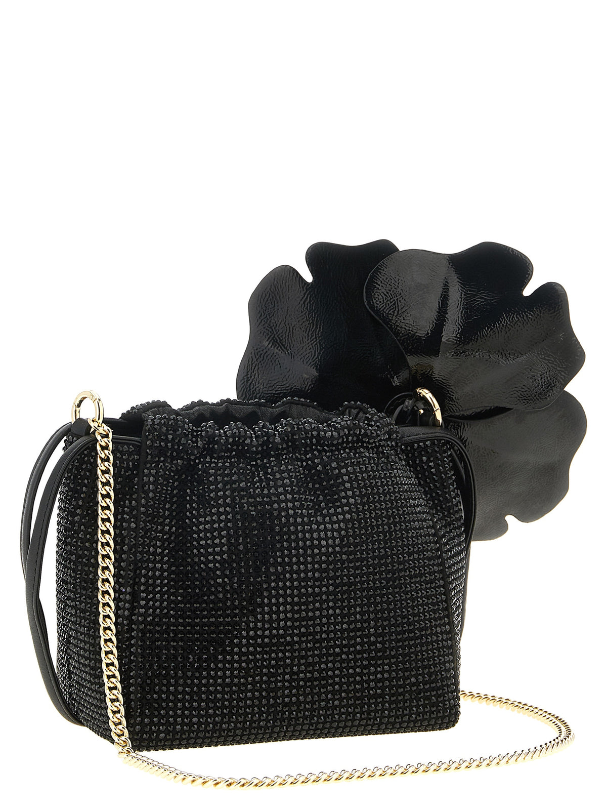 PINKO Black Polyethylene Clutch Bag