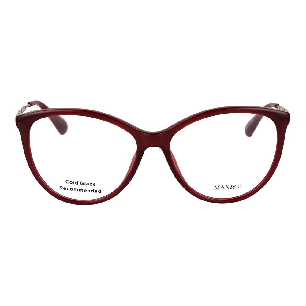 Max & Co Burgundy Stainless Steel Glasses (Frames)