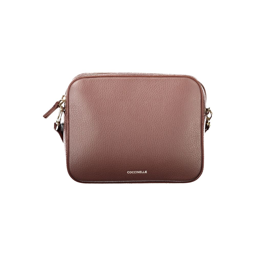 Coccinelle Brown Leather Women's Zip Bag - Ref CO-48203