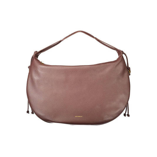 Coccinelle Brown Leather Women's Zip Shoulder Bag - Ref CO-48218
