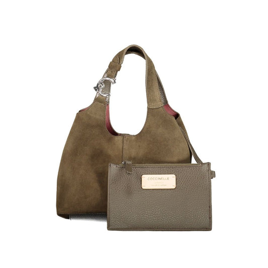 Coccinelle Brown Leather Women's Snap Top-Handle Bag - Ref CO-48229