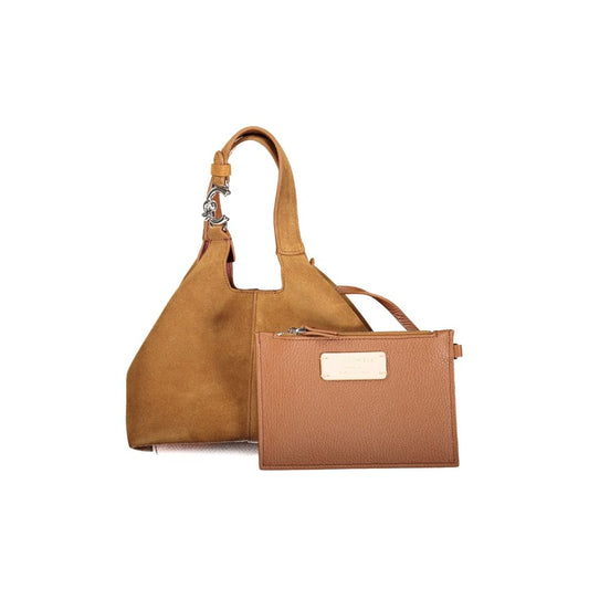 Coccinelle Brown Leather Women's Snap Top-Handle Bag - Ref CO-48236