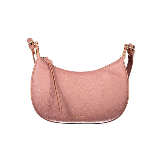 Coccinelle Pink Leather Women's Zip Bag - Ref CO-48233