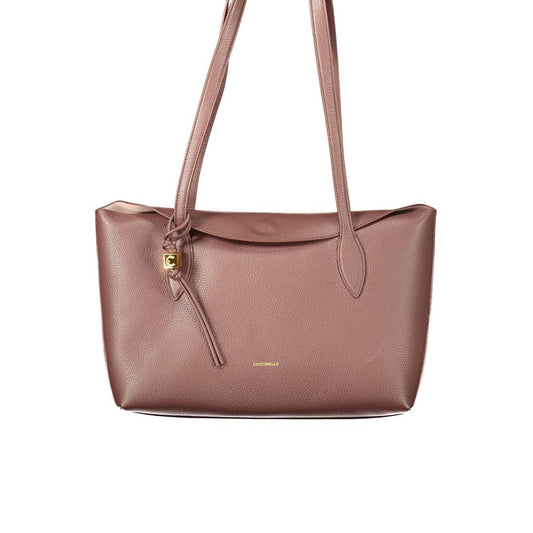 Coccinelle Brown Leather Women's Snap Footed Top-Handle Bag