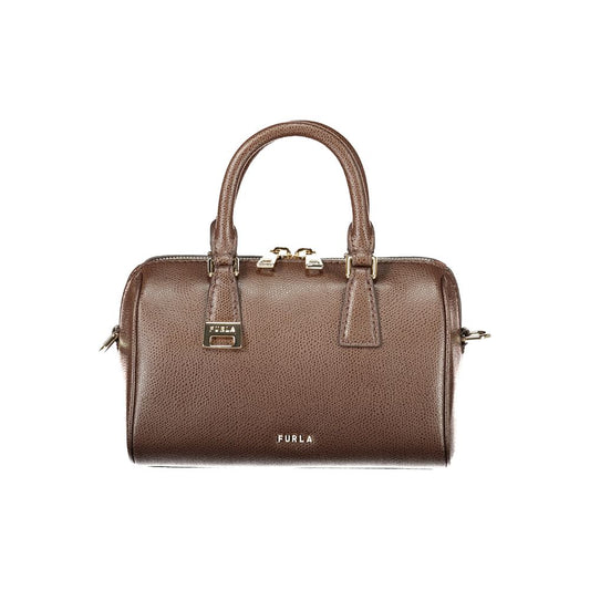 Furla Brown Leather Women's Mini Top-Handle Bag