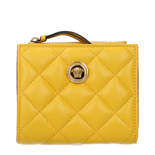 Cartera de piel amarilla Versace