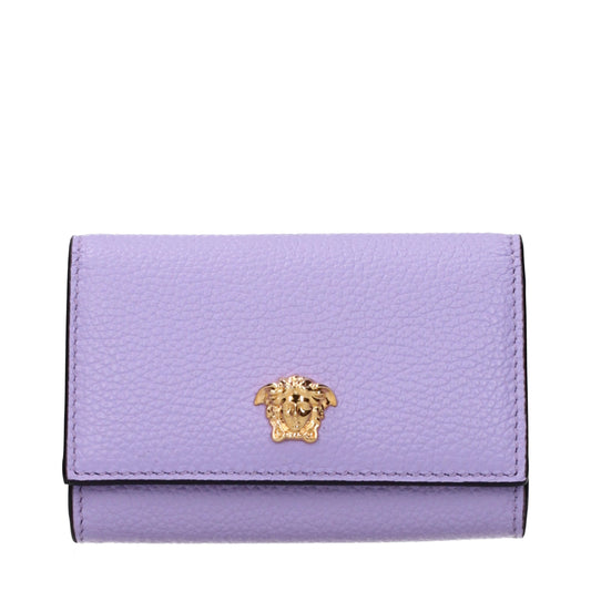 Cartera de piel morada Versace