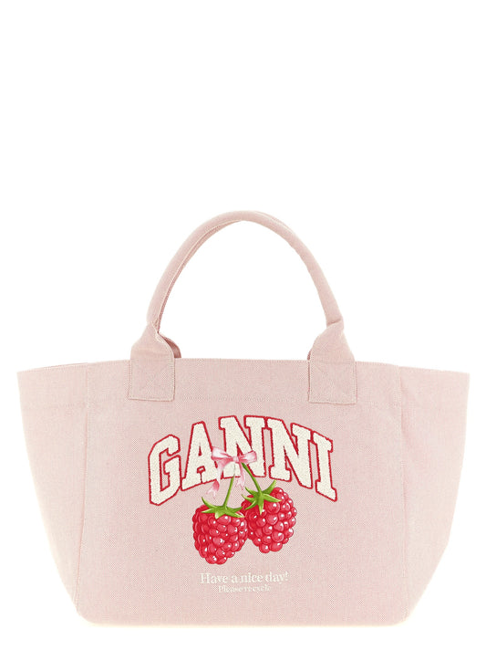 Bolso tote multicolor de poliéster reciclado de Ganni
