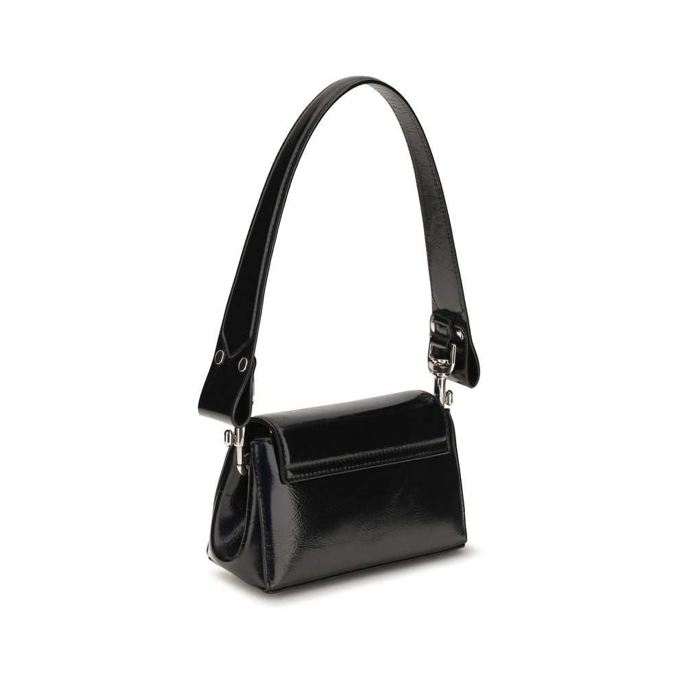 Vivienne Westwood Black Calf Leather Bos Taurus Women's Snap Shoulder Bag