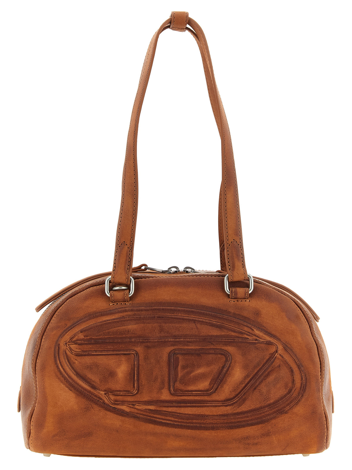Bolso de hombro de otras fibras color marrón Diesel