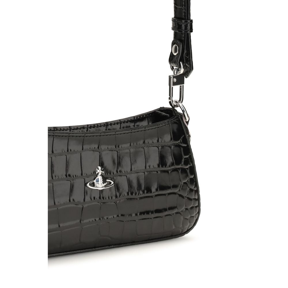 Bolso de Hombro Vivienne Westwood de Piel de Becerro Negra Bos Taurus
