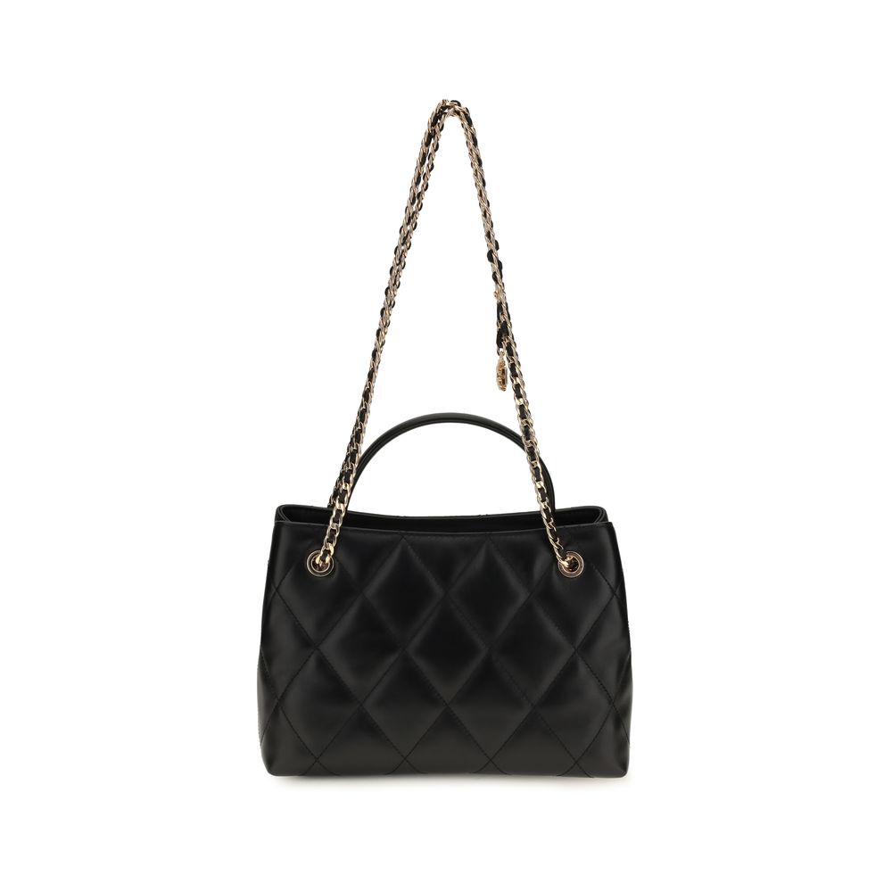 Tory Burch Black Calf Leather Women's Chain Tote Bag