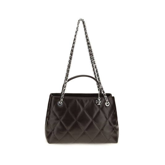 Tory Burch Brown Calf Leather Women's Chain Tote Bag