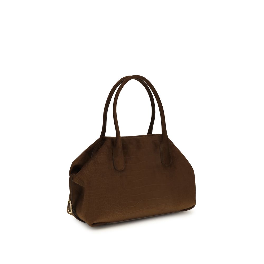 Bolso de mano THEMOIRè de ante marrón