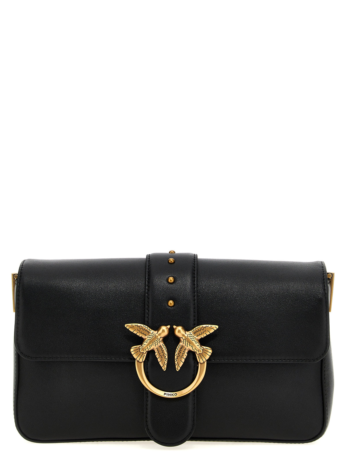Bolso de hombro PINKO de piel de becerro negra