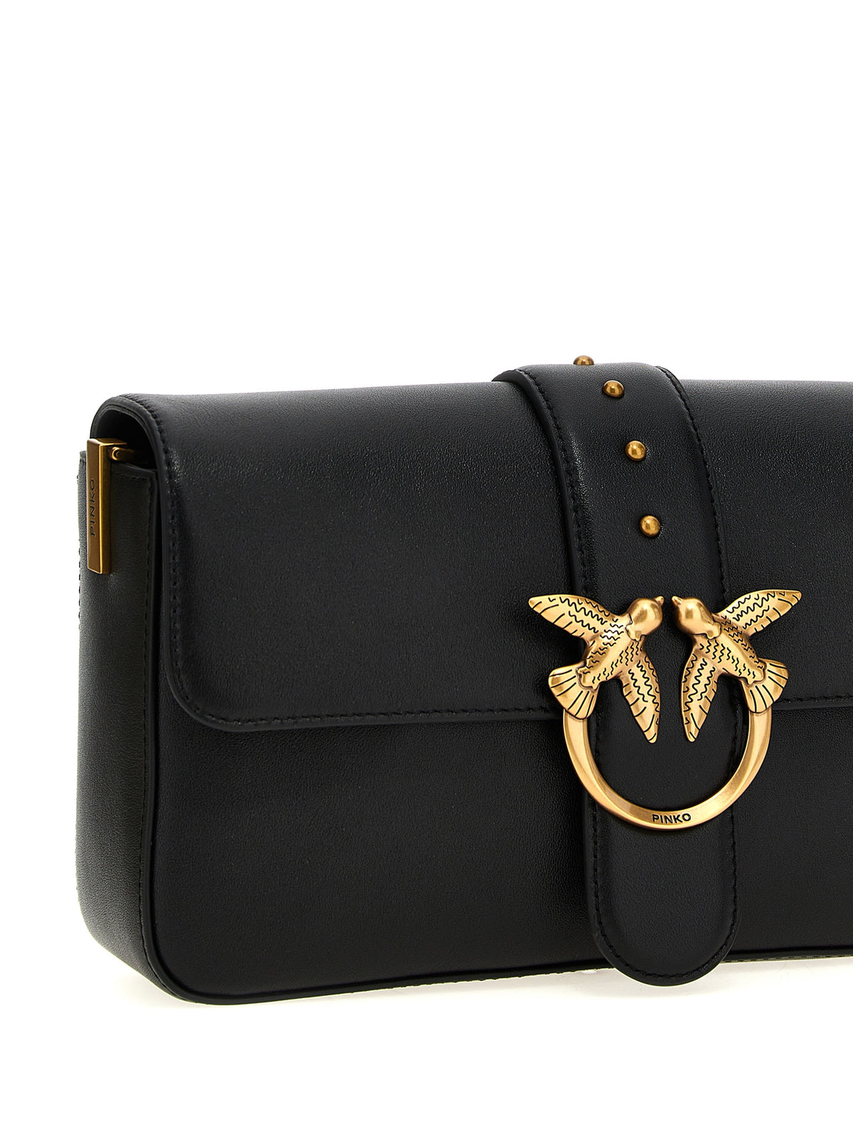 Bolso de hombro PINKO de piel de becerro negra
