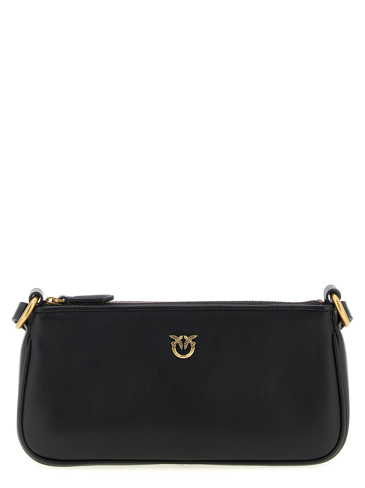 PINKO Black Goatskin Women's Mini Crossbody Bag