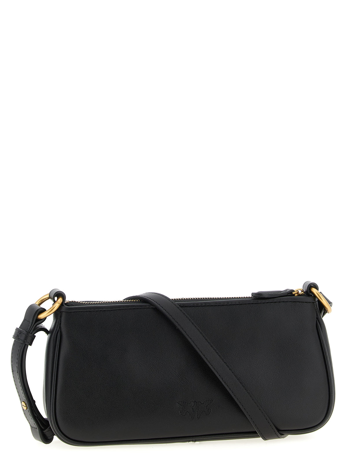 PINKO Black Goatskin Women's Mini Crossbody Bag