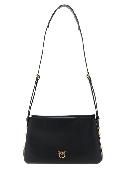 PINKO Black Calfskin Women's Mini Crossbody Bag
