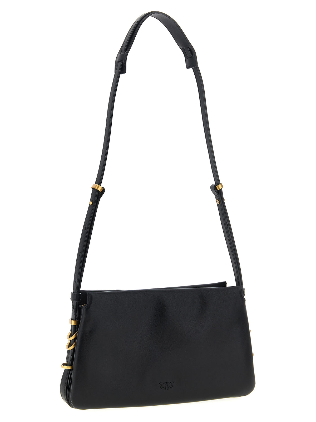 PINKO Black Calfskin Women's Mini Crossbody Bag