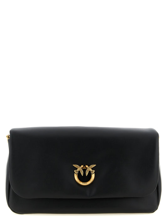 Bolso Cruzado PINKO de Piel de Cordero Negra