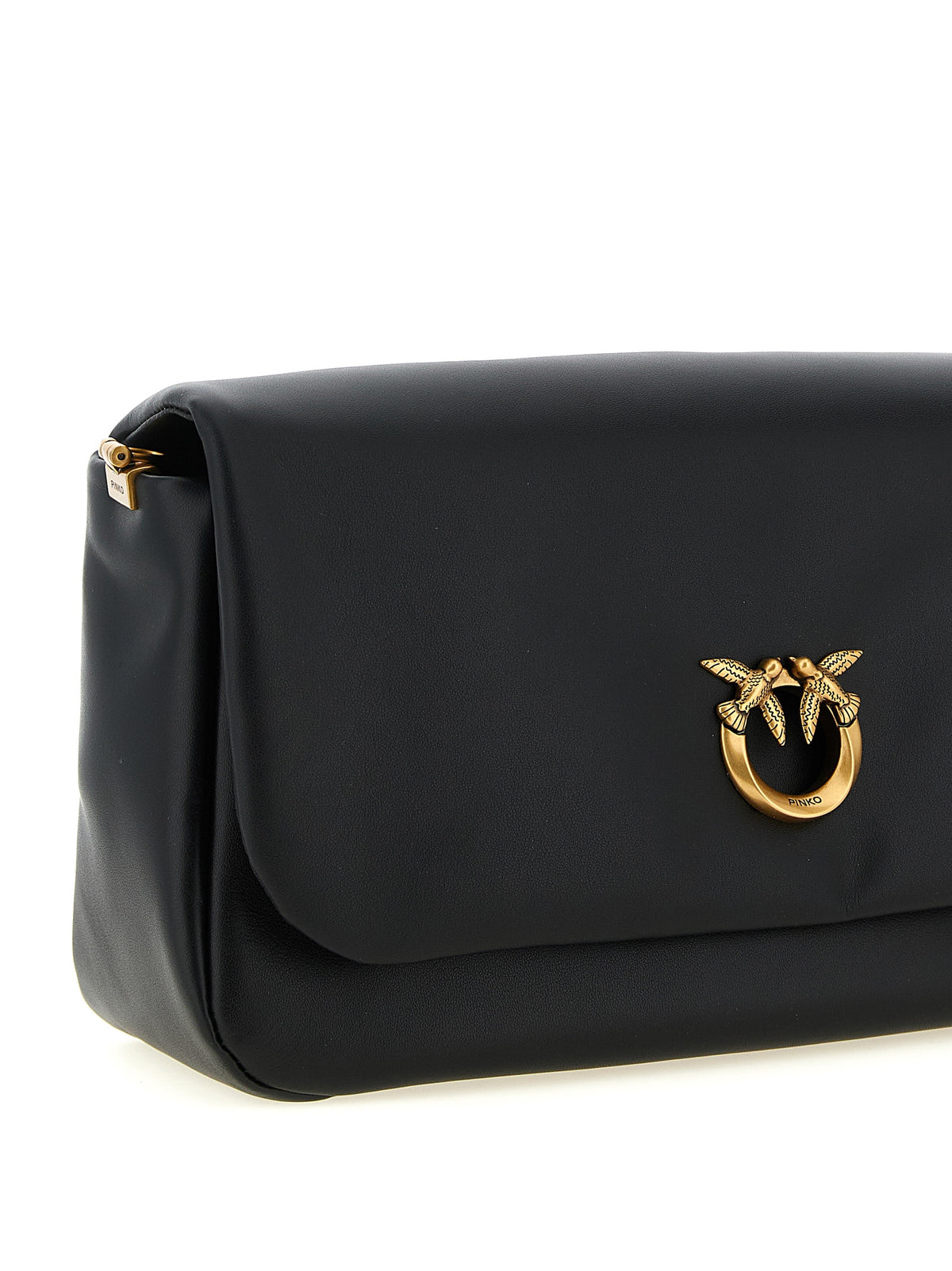 Bolso Cruzado PINKO de Piel de Cordero Negra