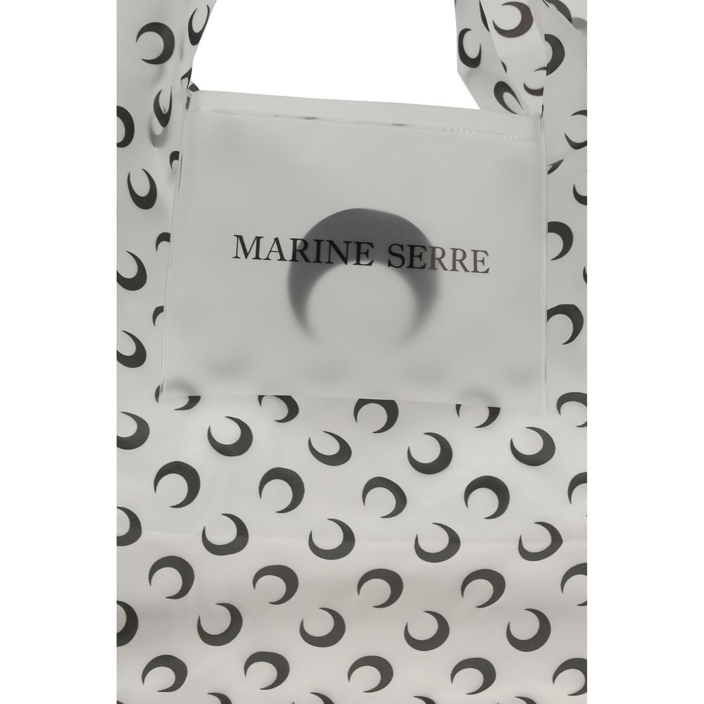 Bolso de hombro Marine Serre de poliuretano blanco