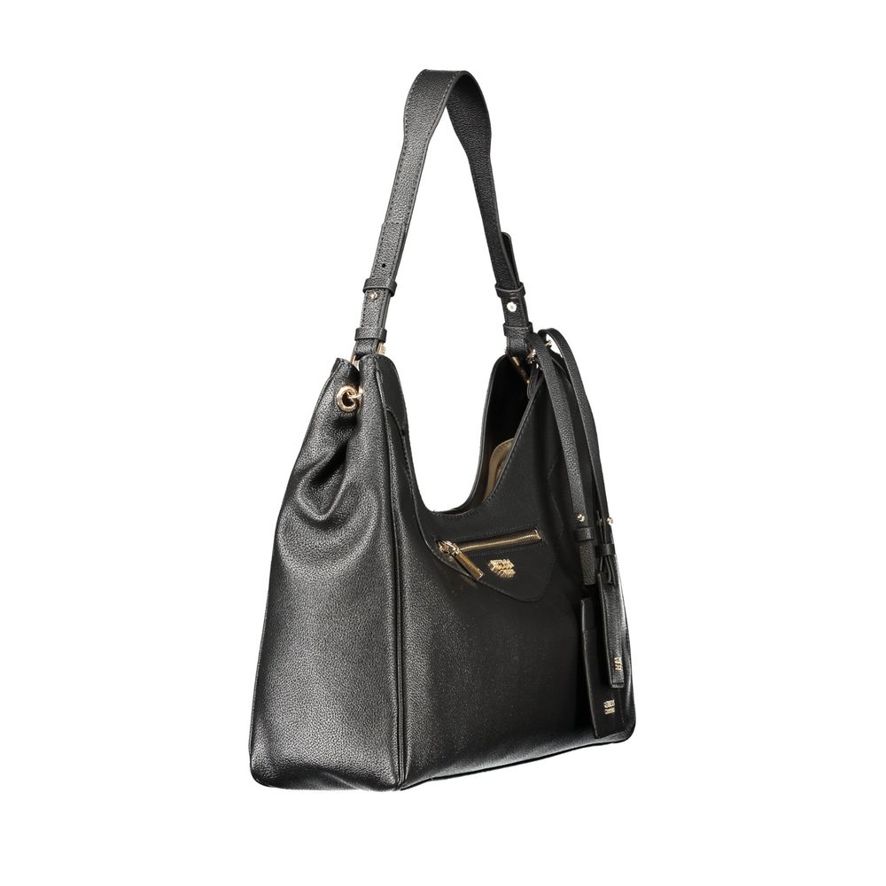 Guess Jeans Black Polyurethane Women's Snap Shoulder Bag - Ref GU-48547