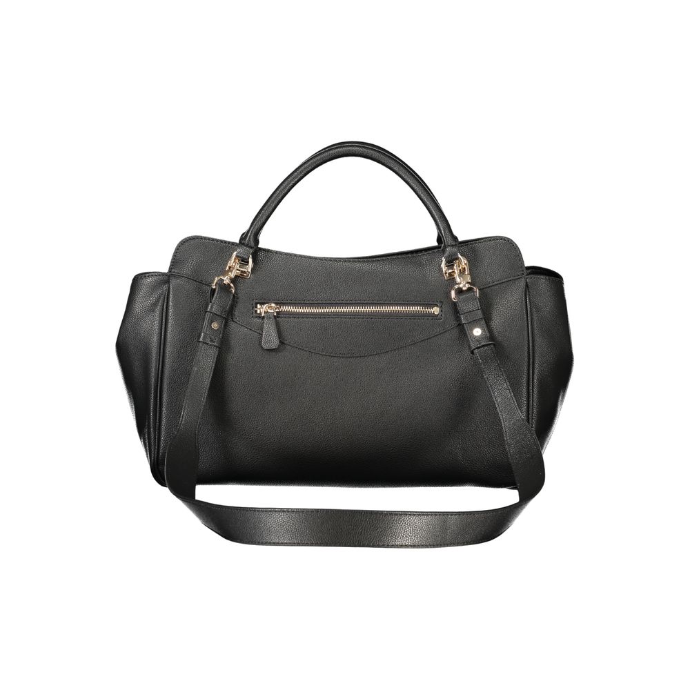 Guess Jeans Black Polyurethane Women's Zip Footed Top-Handle Bag - Ref GU-48550
