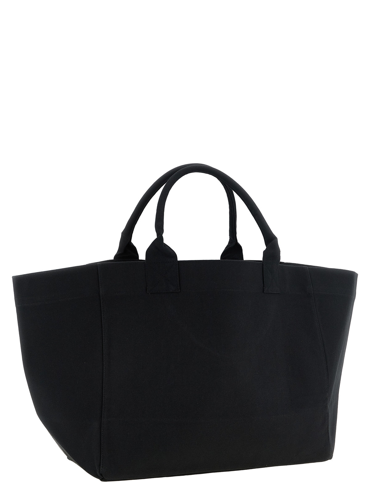 Ganni Black Recycled Cotton Tote Bag