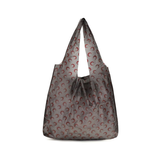 Marine Serre Black Polyurethane Shoulder Bag