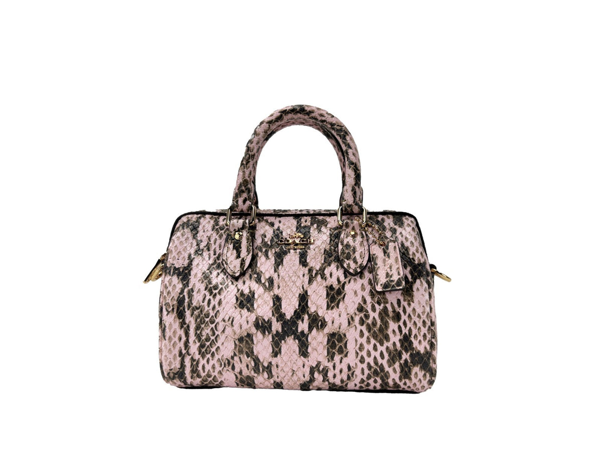 COACH Mini Rowan Snake Skin Crossbody Bag