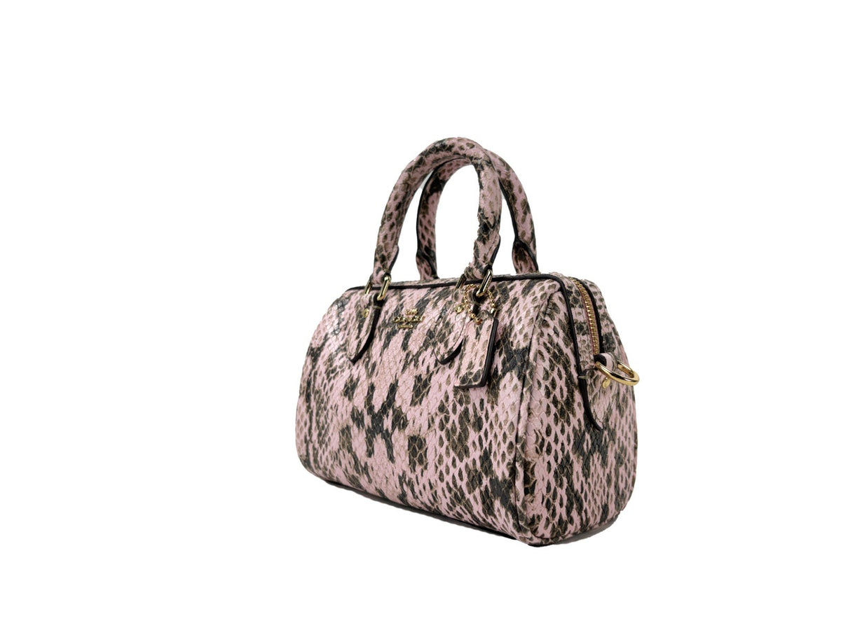 COACH Mini Rowan Snake Skin Crossbody Bag