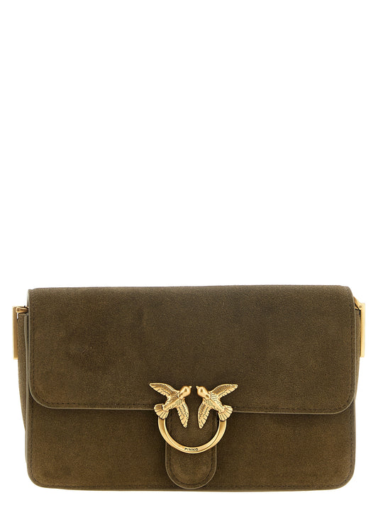 PINKO Bicolor Calfskin Shoulder Bag