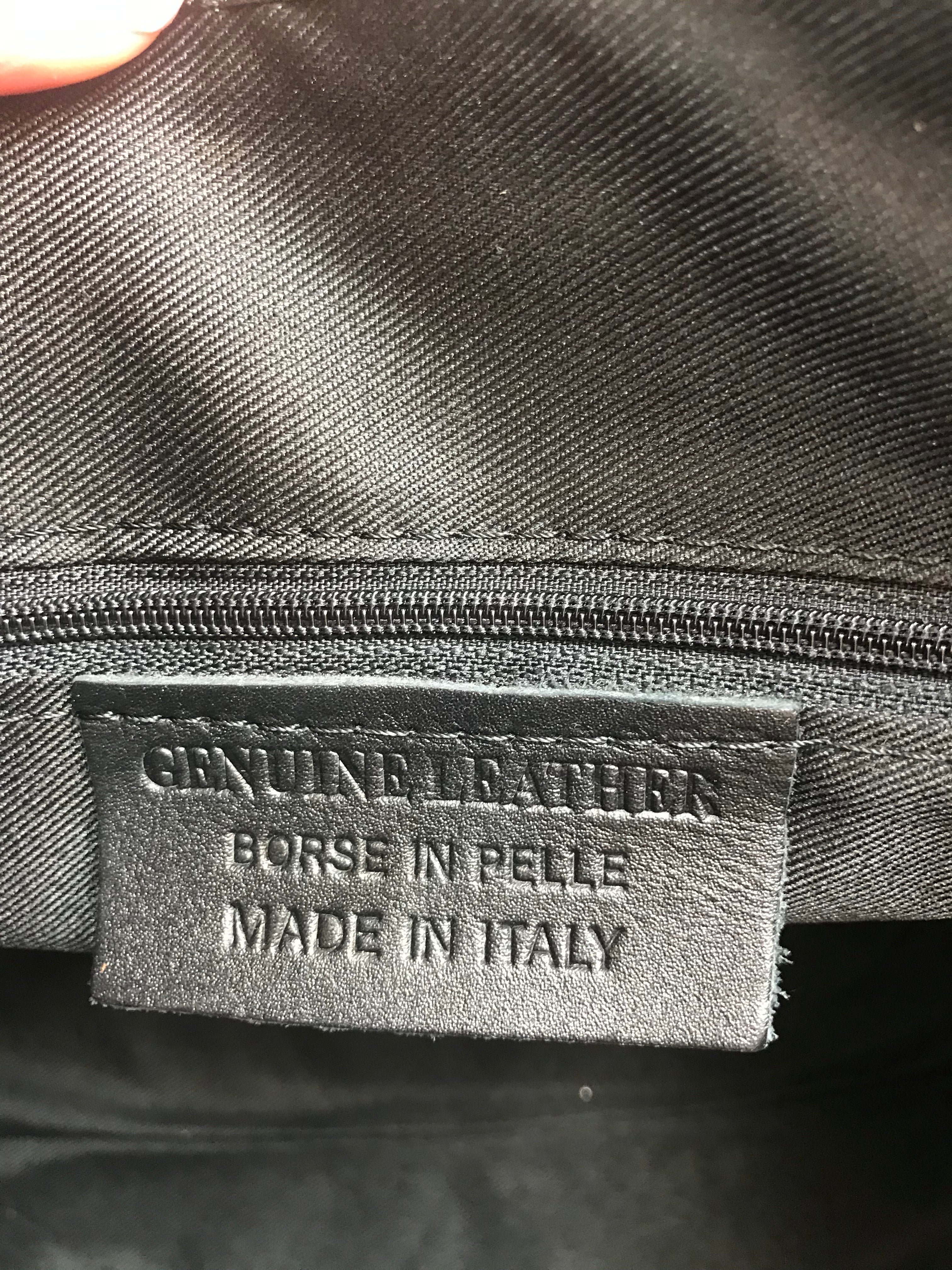 Animal Print Italian Leather Handbag