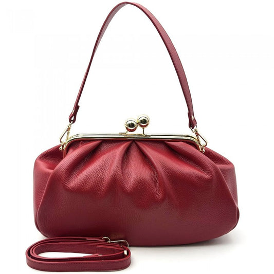 Brunella Frame Cow Leather Bag - Red